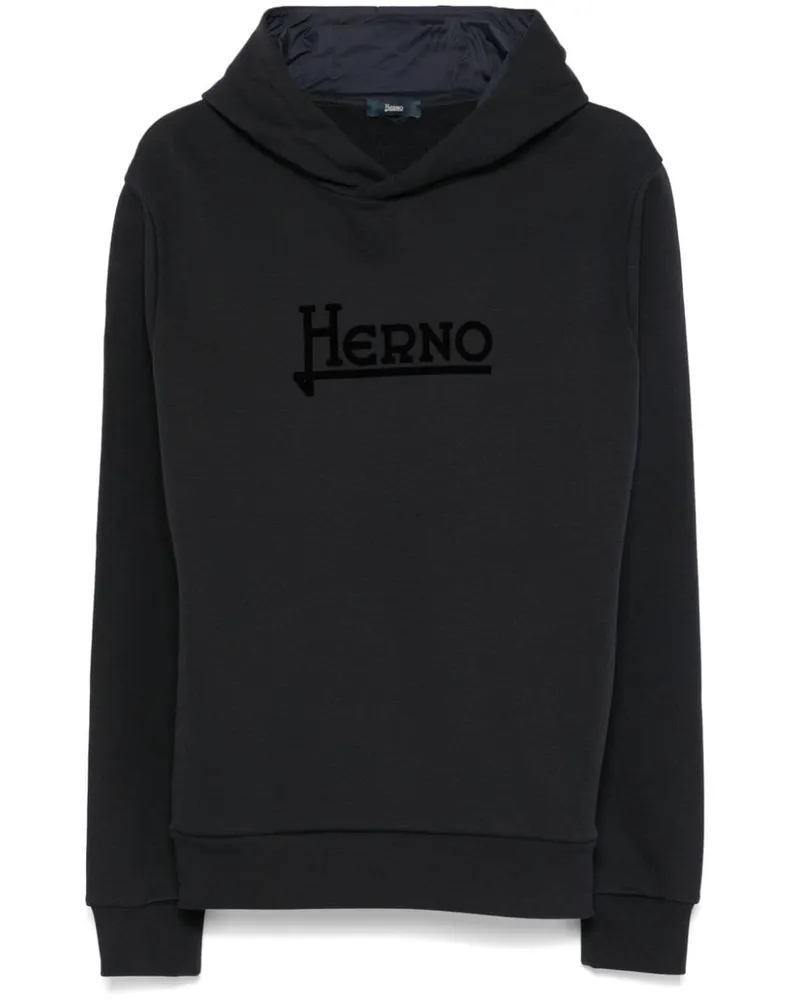 Herno Klassischer Hoodie - Blau Blau