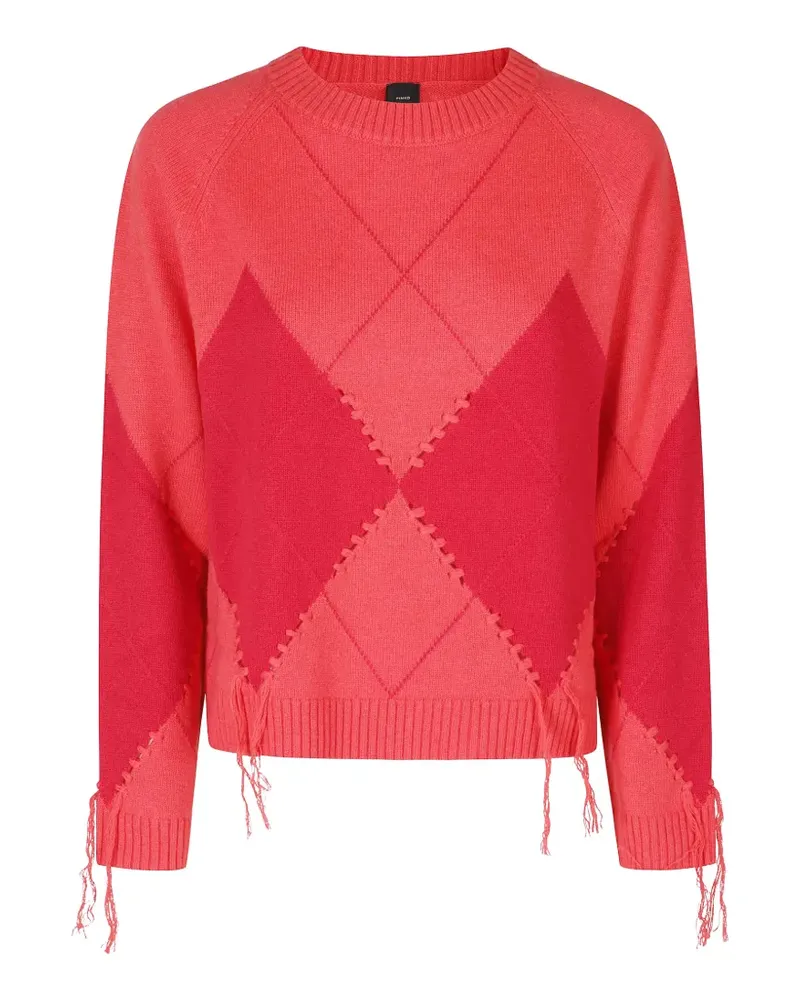 Pinko argyle-knit fringed sweater - Rot Rot