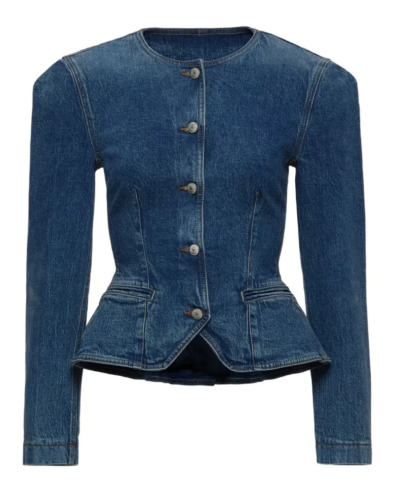 Magda Butrym peplum denim jacket - Blau Blau