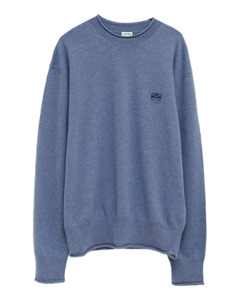 Loewe Pullover mit Anagramm-Stickerei - Blau Blau
