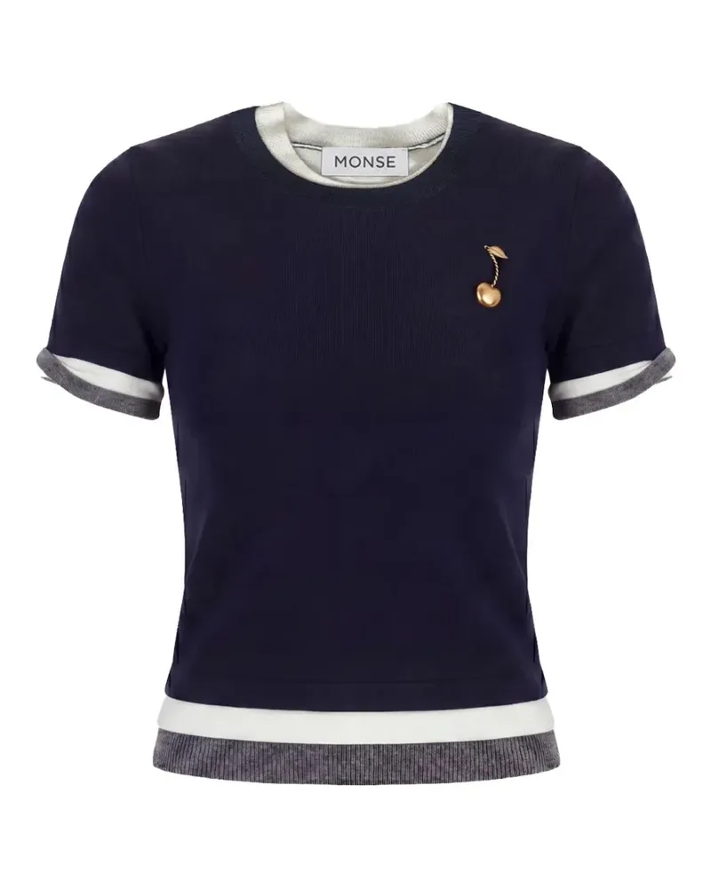Monse triple-layer cherry-motif T-shirt - Blau Blau