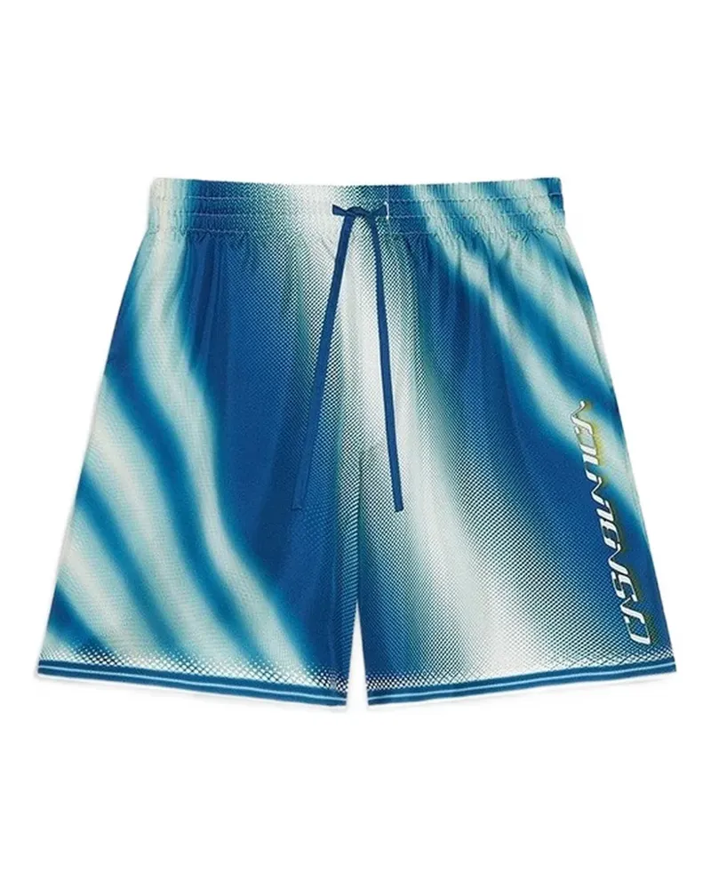 Casablanca Paris Wave print drawstring trousers - Blau Blau