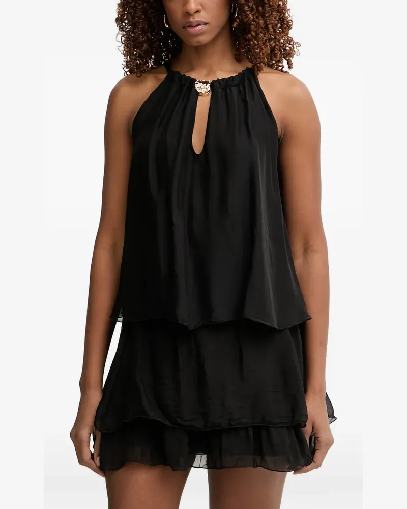 HAVEONE gold-tone hardware layered top - Schwarz Schwarz