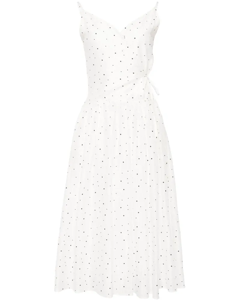 Bambah Lina Midikleid - Weiß Weiß