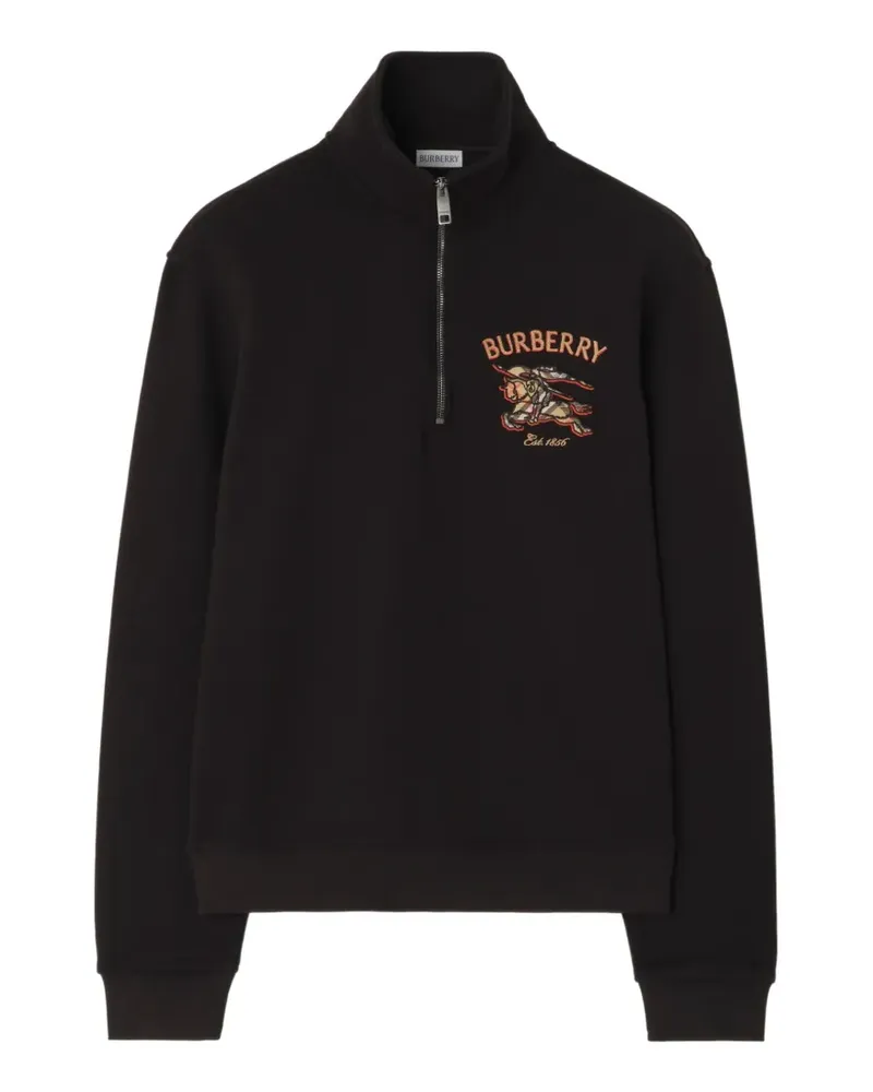 Burberry Sweatshirt mit Knight Check - Schwarz Schwarz
