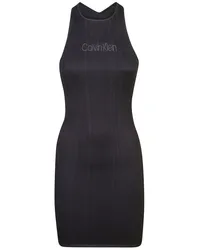 Calvin Klein Kleid mit Logo-Print Schwarz