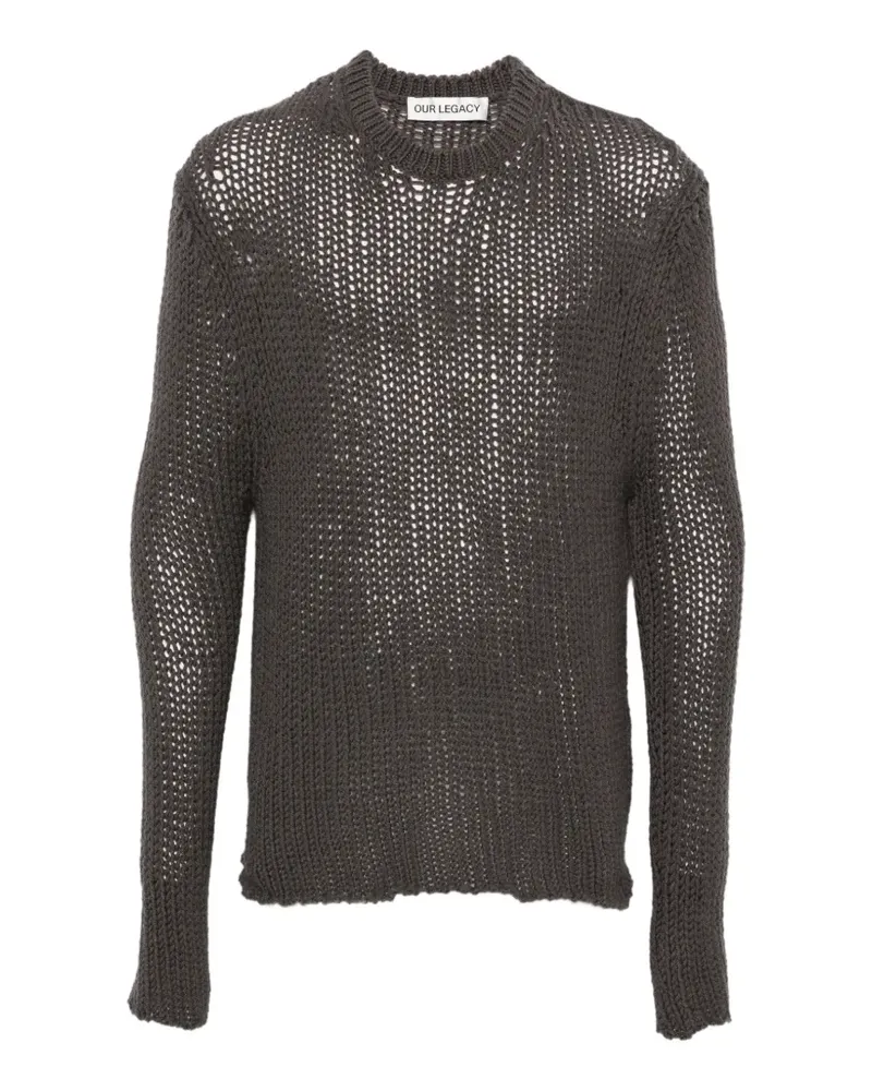 Our Legacy Popover Pullover in Grobstrick - Grau Grau