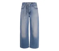 XL Straight Jeans mit Kordelzug - Blau