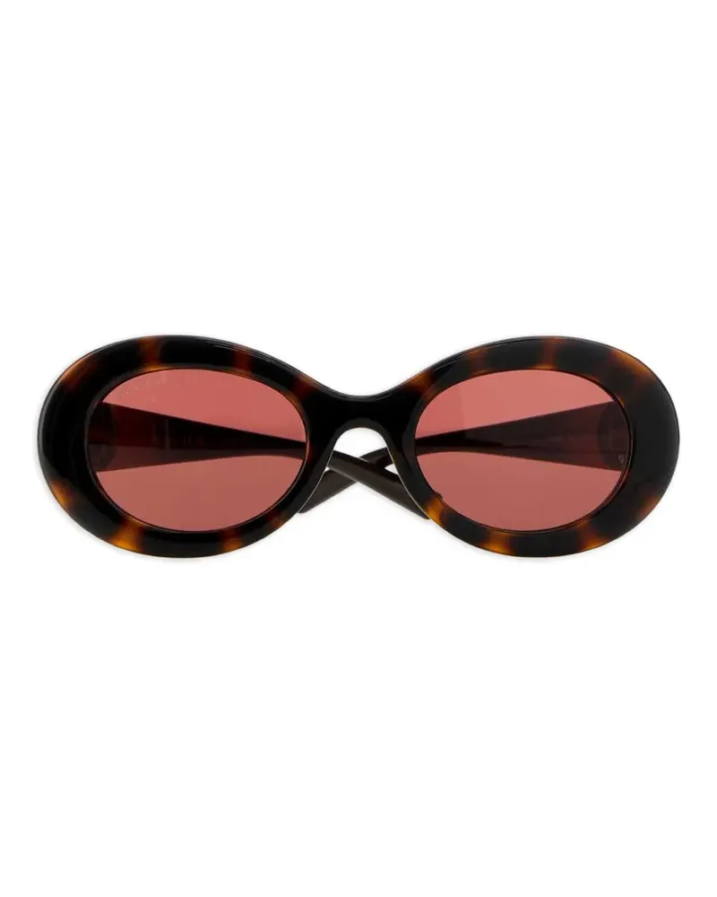 Gucci oval-frame sunglasses - Braun Braun