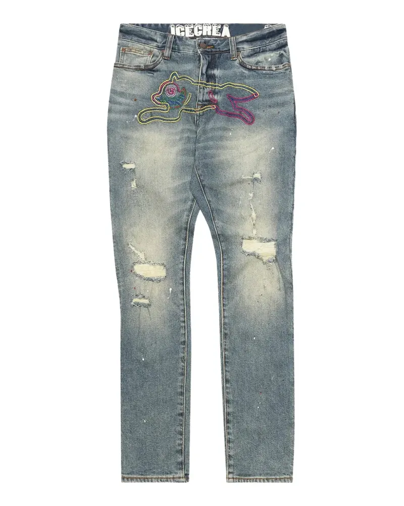 ICECREAM distressed five-pockets jeans - Blau Blau