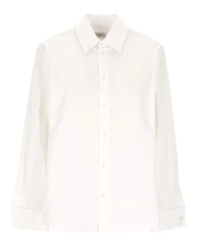 Saint Laurent button-down long-sleeve shirt - Weiß Weiß