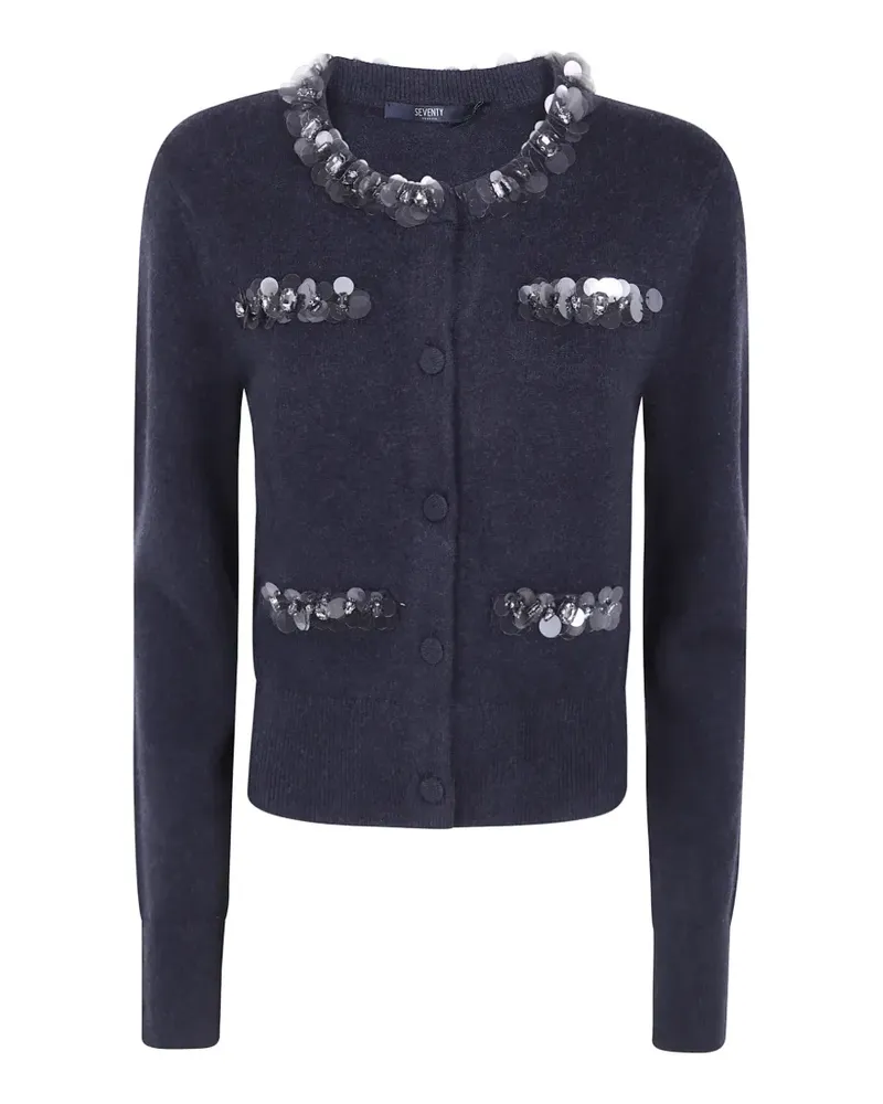 Seventy Cardigan mit Pailletten - Schwarz Schwarz
