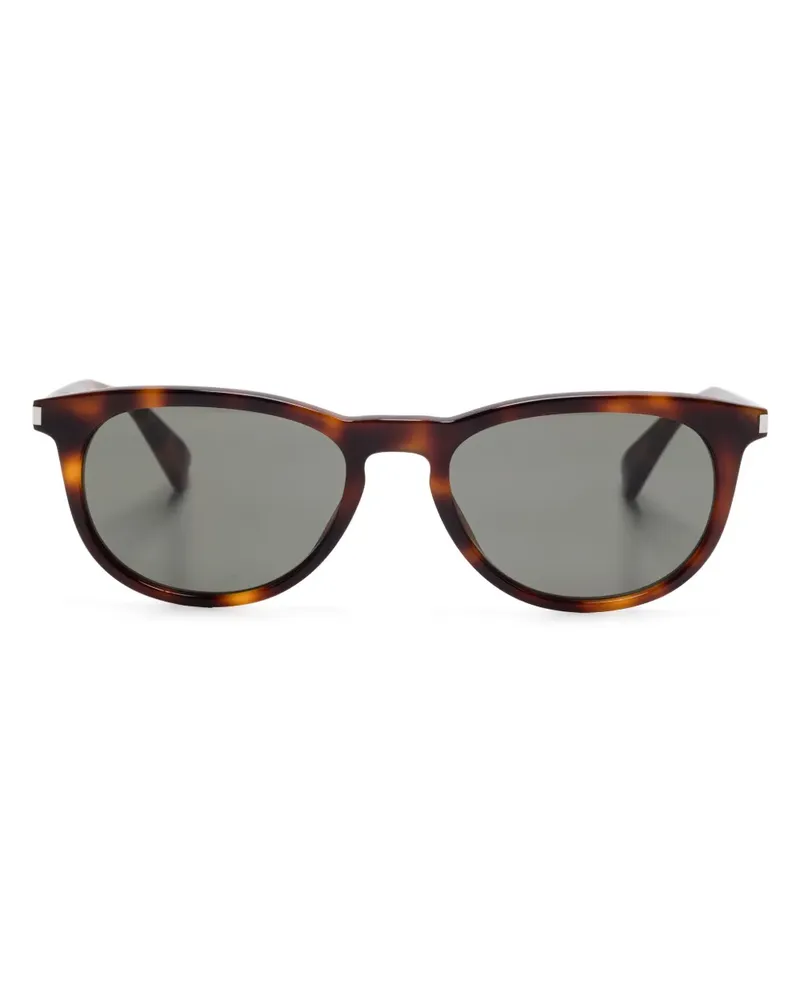 Saint Laurent Sonnenbrille mit ovalem Gestell - Braun Braun