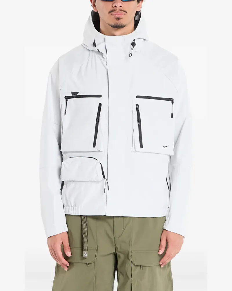 Nike Kapuzenjacke mit Taschen - Weiß Weiß