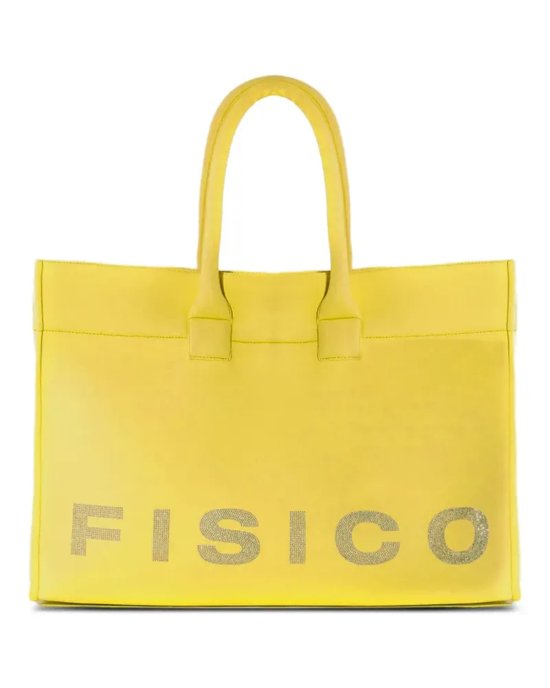 FISICO-Cristina Ferrari Kristallverzierter Shopper - Gelb Gelb