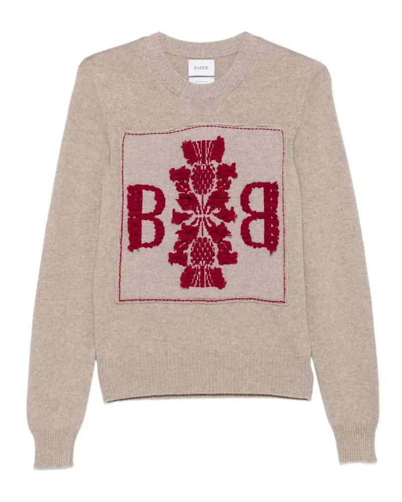 Barrie Kaschmirpullover mit Logo-Patch - Nude Nude