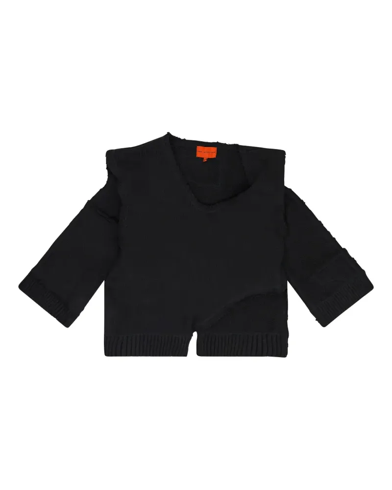 WHO DECIDES WAR V-neck sweater - Schwarz Schwarz