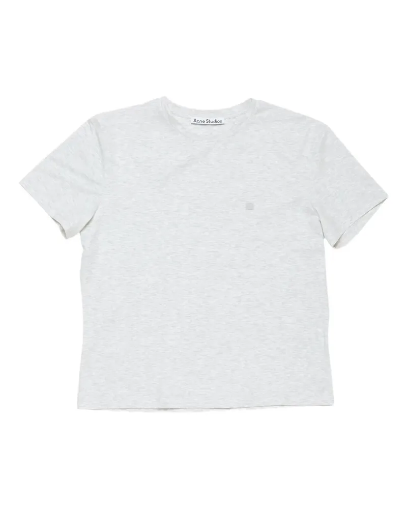 Acne Studios T-Shirt mit Logo-Schild - Grau Grau