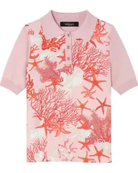 Versace Gestricktes Barocco Sea Poloshirt Rosa