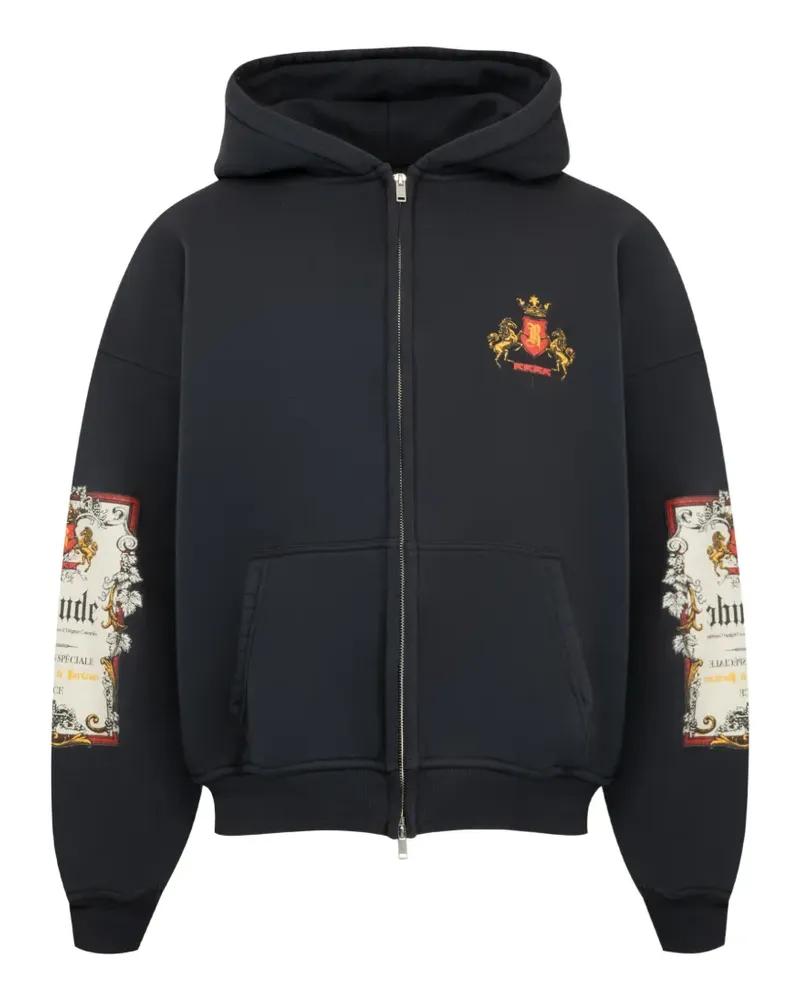 RHUDE Reserve logo-print zip-up hoodie - Schwarz Schwarz