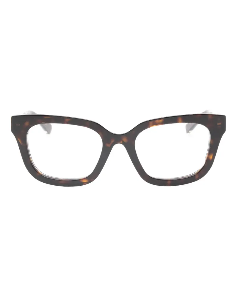 Gucci Brille mit geometrischem Gestell - Braun Braun