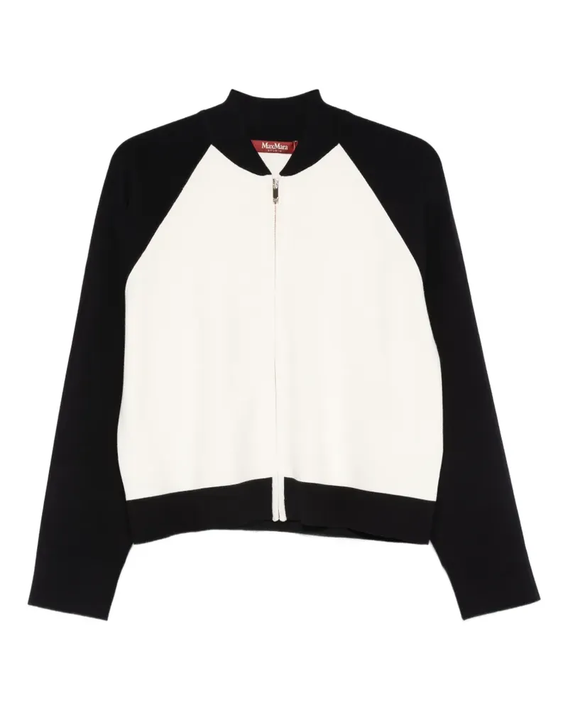 Max Mara Cardigan mit Reißverschluss - Weiß Weiß