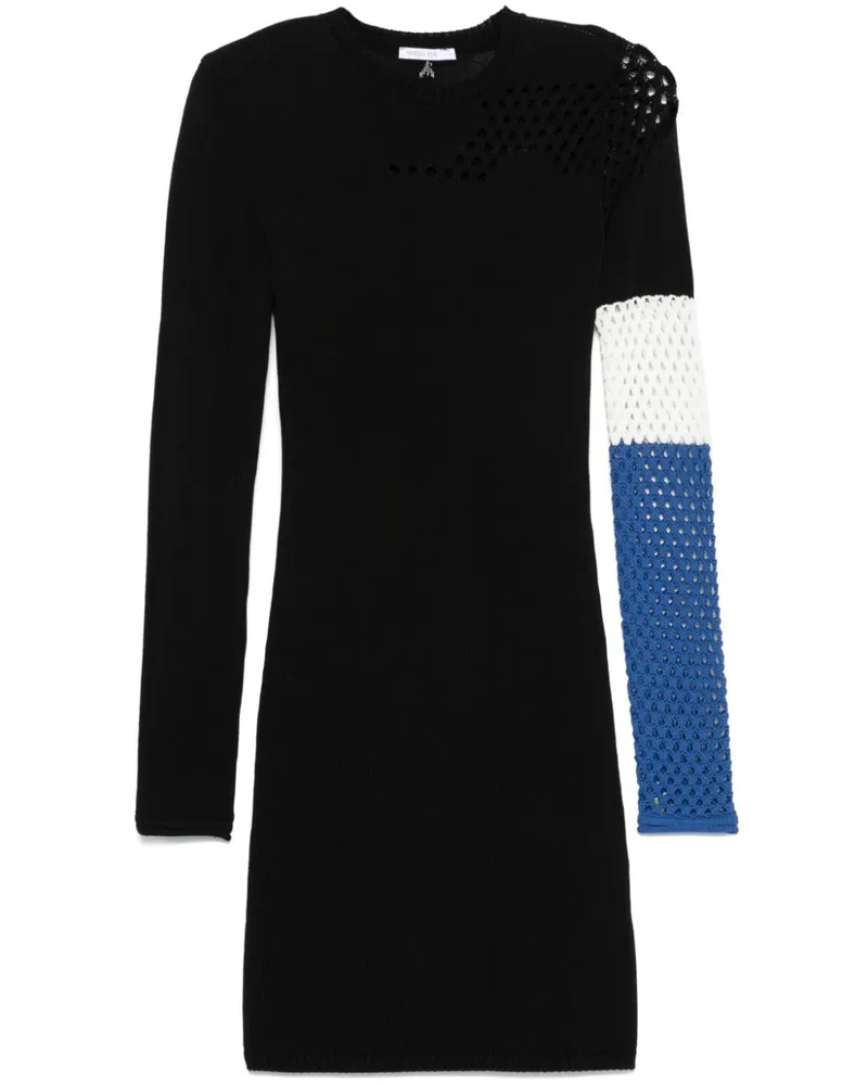 Patrizia Pepe Minikleid in Colour-Block-Optik - Schwarz Schwarz