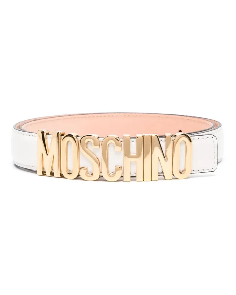 Moschino Gürtel mit Logo - Nude Nude