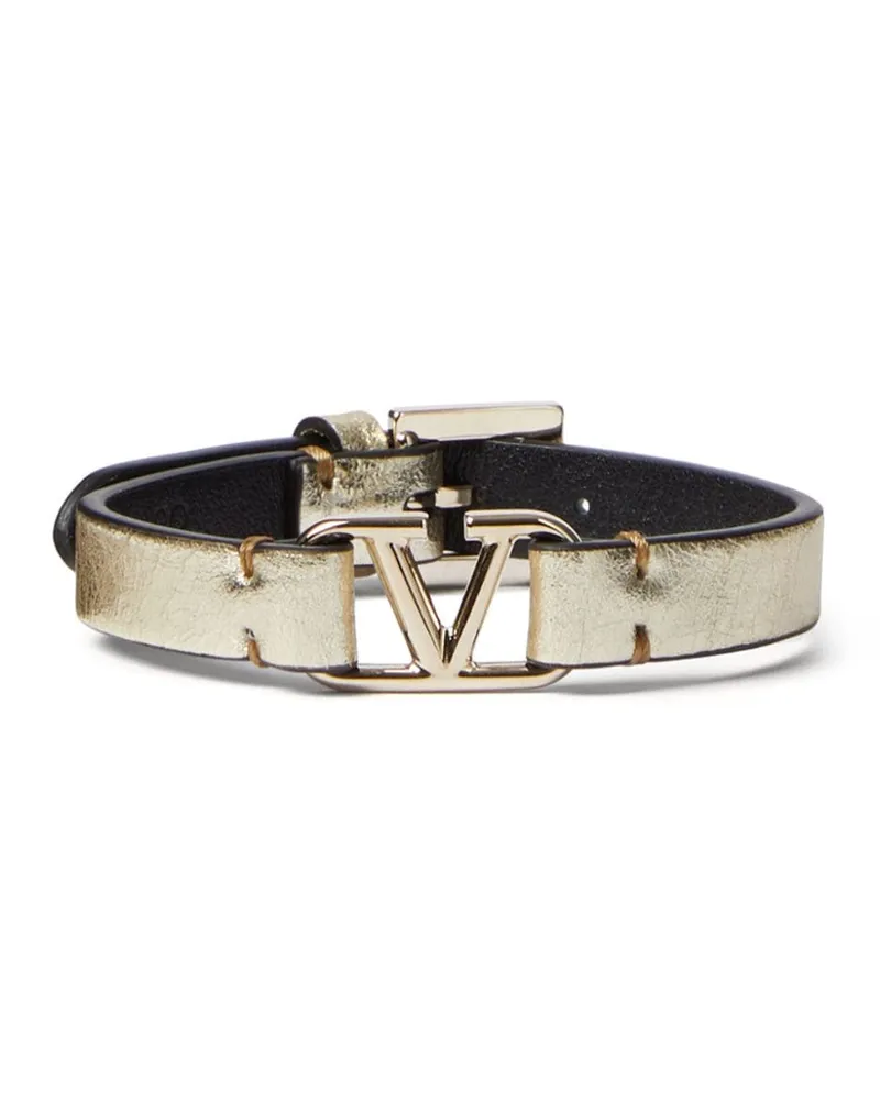 Valentino Garavani VLOGO Lederarmband Gold