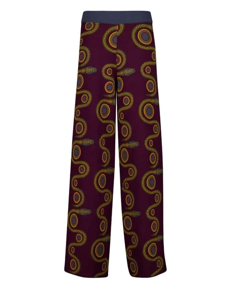 PAULA Hose mit geometrischem Muster - Violett Violett