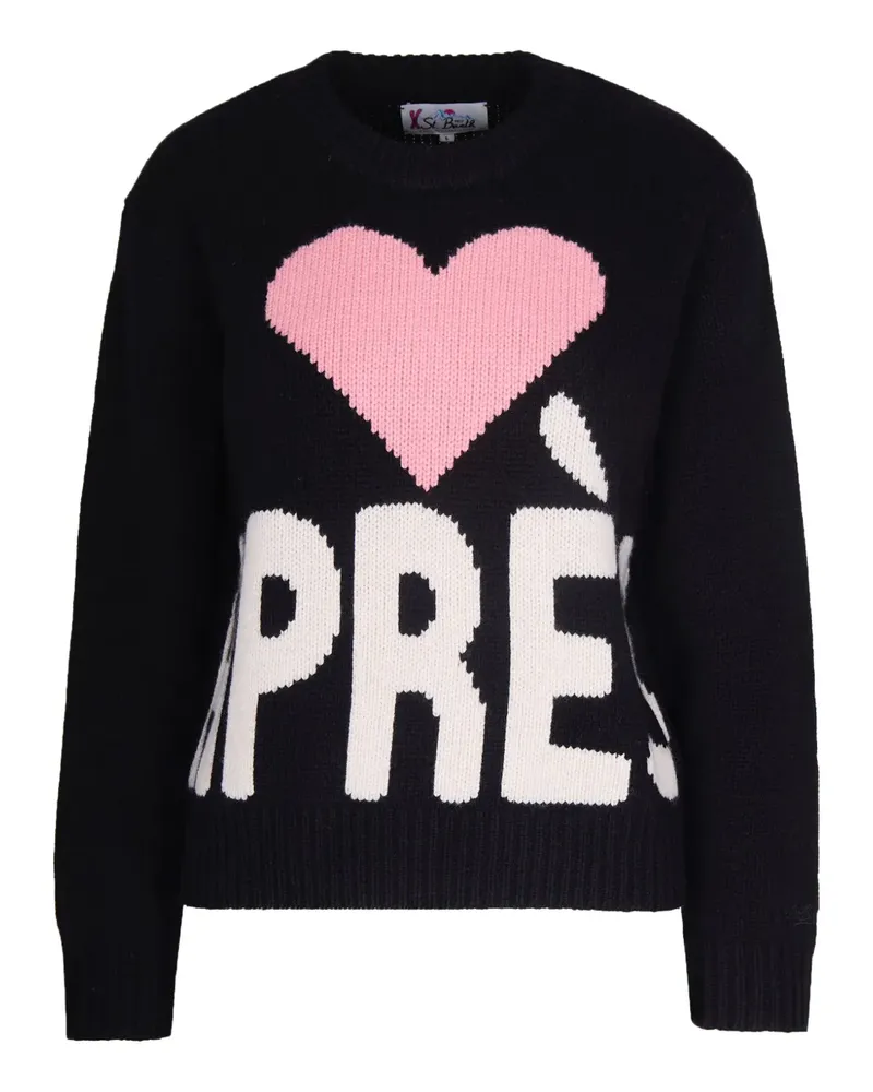 MC2 Saint Barth Kyla heart-detail sweater - Schwarz Schwarz