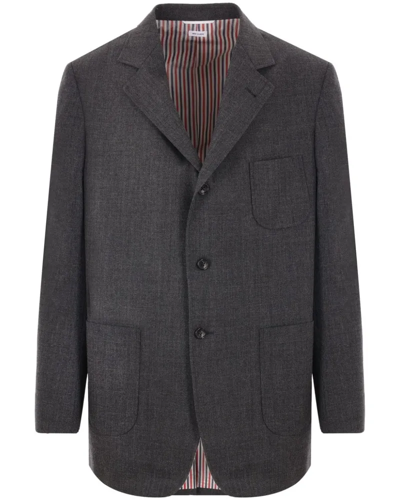 Thom Browne Einreihiges Sakko - Grau Grau