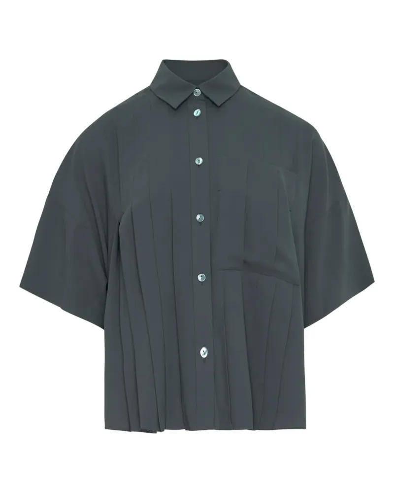 ENFÖLD pleated boxy-fit shirt - Grau Grau