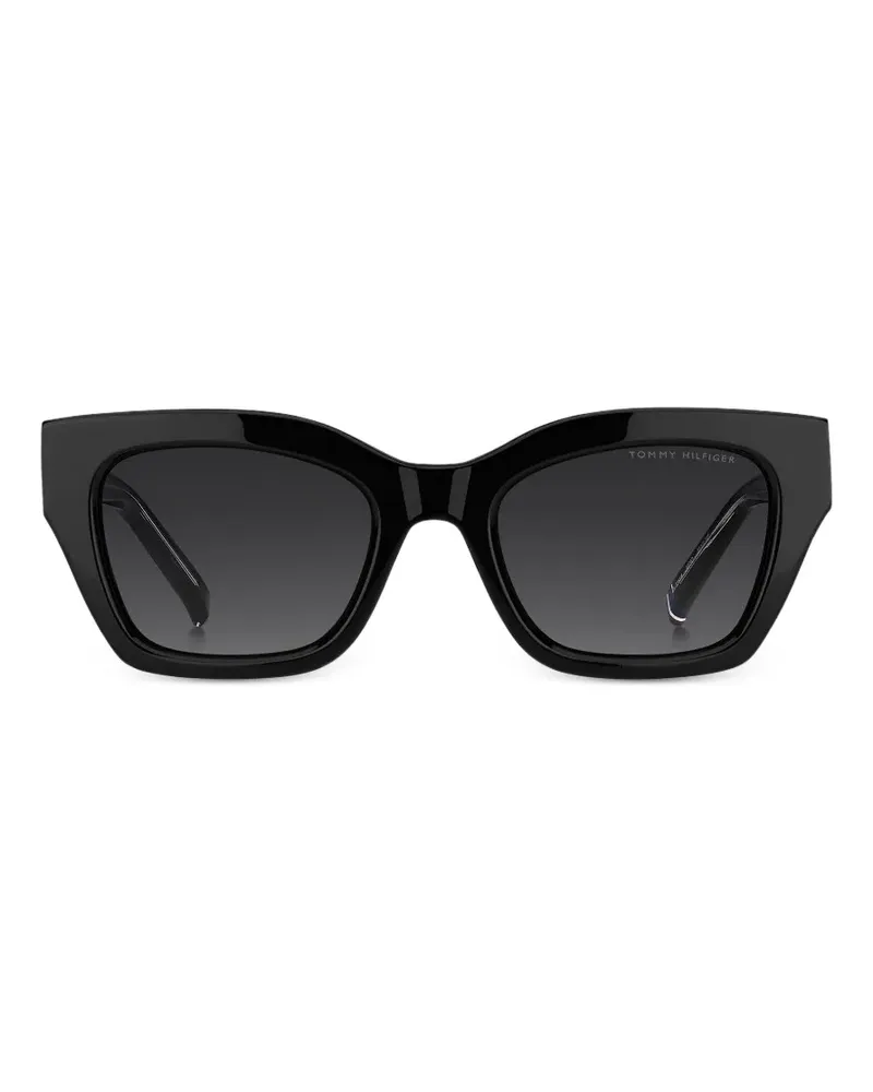 Tommy Hilfiger Sonnenbrille mit Cat-Eye-Gestell - Schwarz Schwarz