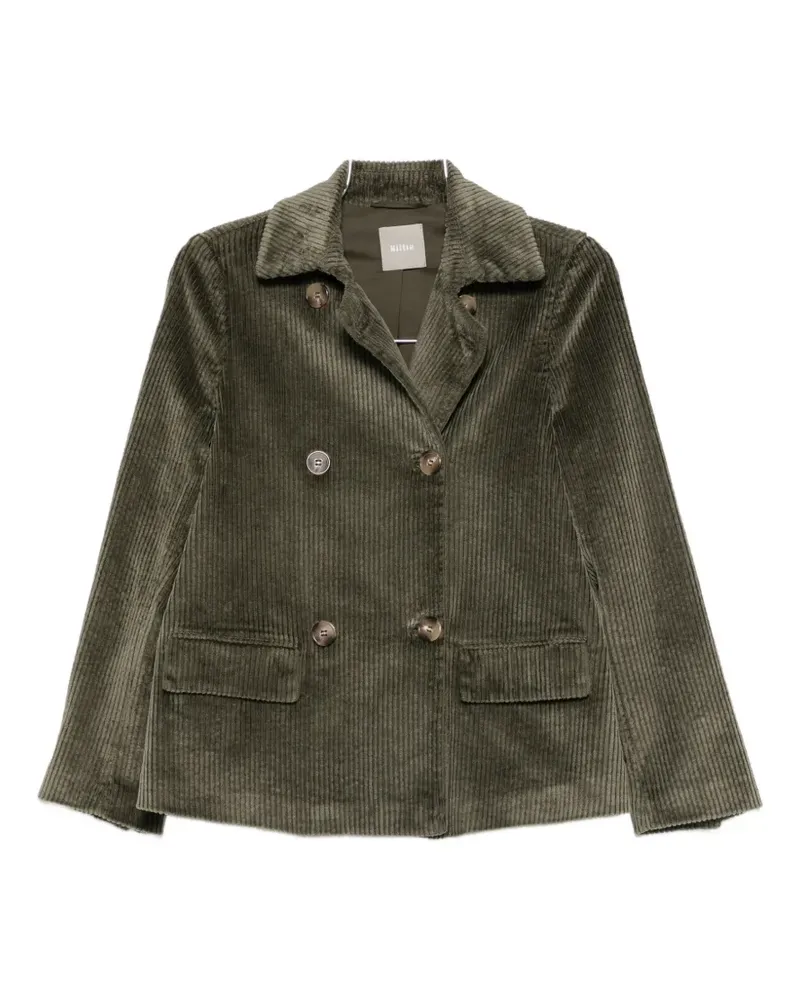 KILTIE double-breasted corduroy blazer - Grün Grün