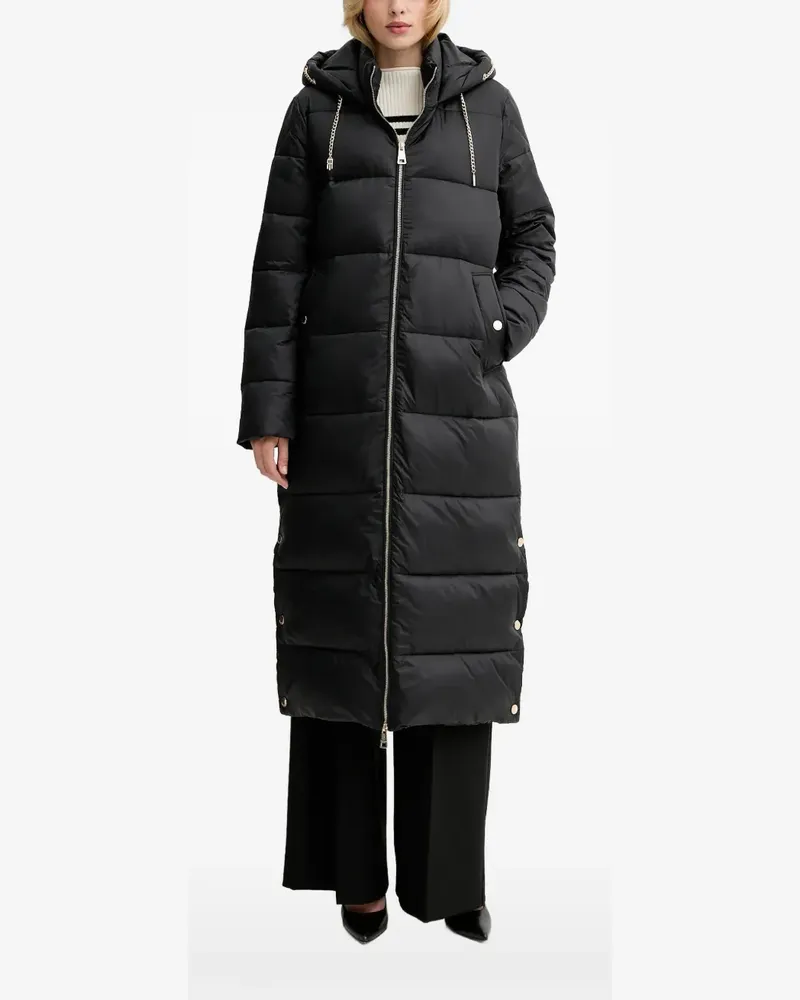 Fracomina hooded quilted jacket - Schwarz Schwarz