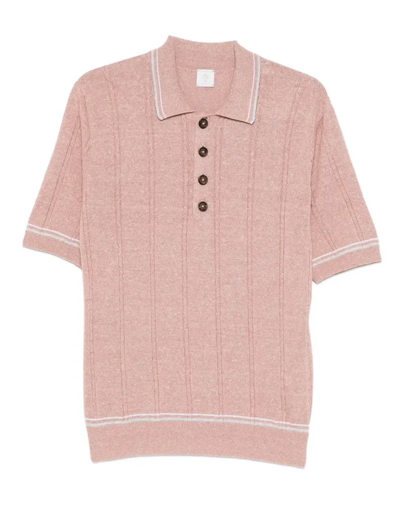 Eleventy Gestricktes Poloshirt - Rosa Rosa