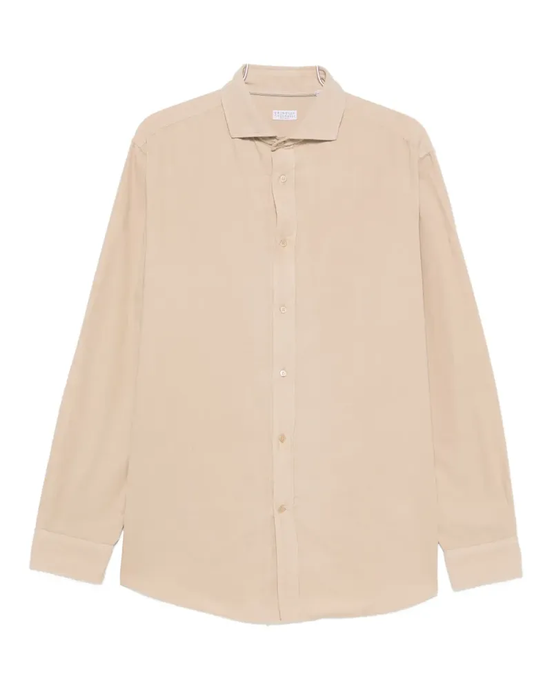 Brunello Cucinelli corduroy long-sleeve shirt - Nude Nude