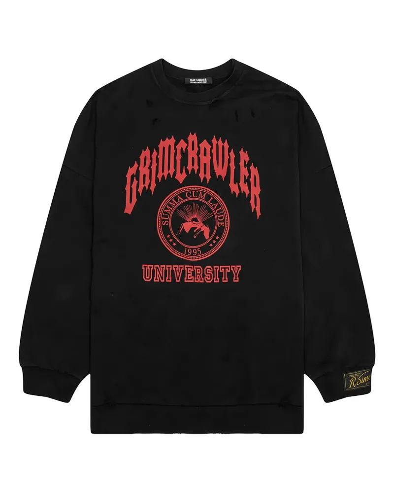 Raf Simons Grimcrawler Sweatshirt mit rundem Ausschnitt - Schwarz Schwarz