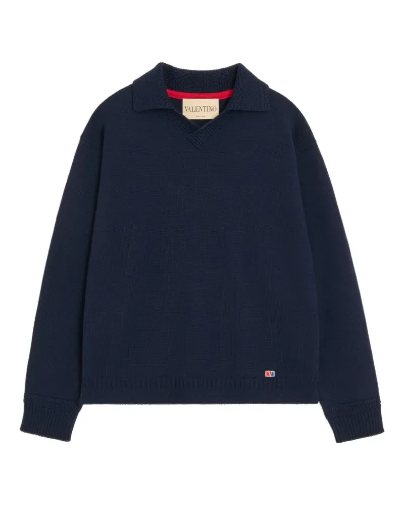 Valentino Garavani Pullover mit Poloshirtkragen - Blau Blau