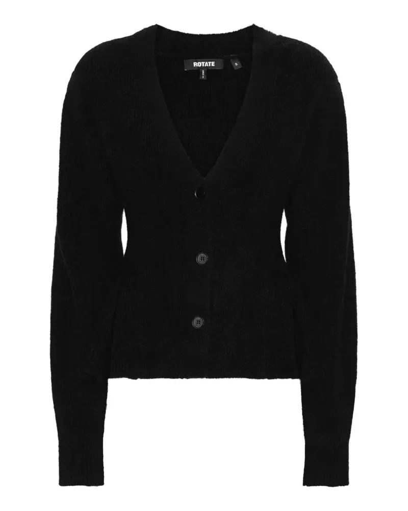 ROTATE Birger Christensen Cardigan mit Schößchen - Schwarz Schwarz