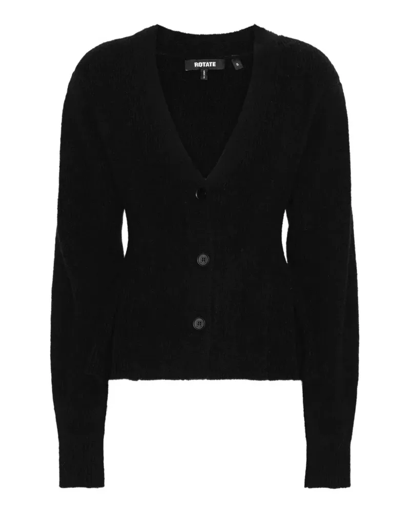 ROTATE Birger Christensen Cardigan mit Schößchen - Schwarz Schwarz