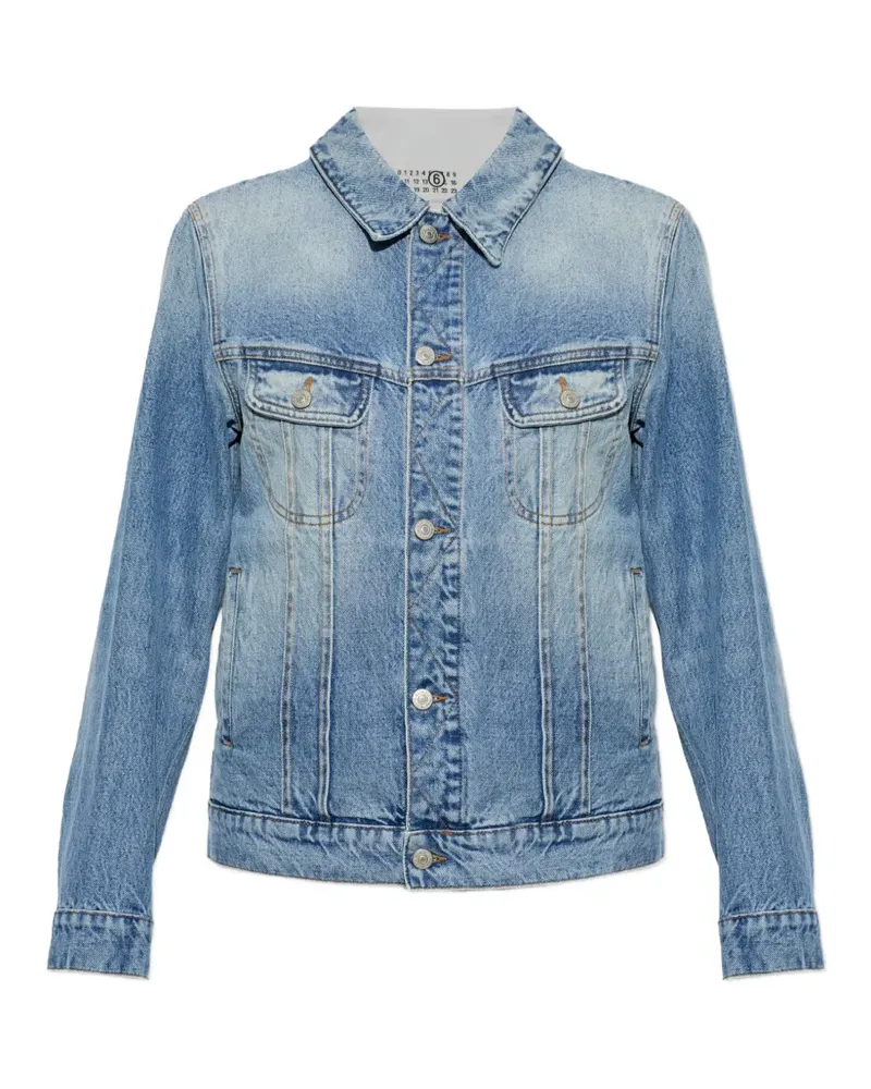 Maison Margiela faded-effect panelled denim jacket - Blau Blau