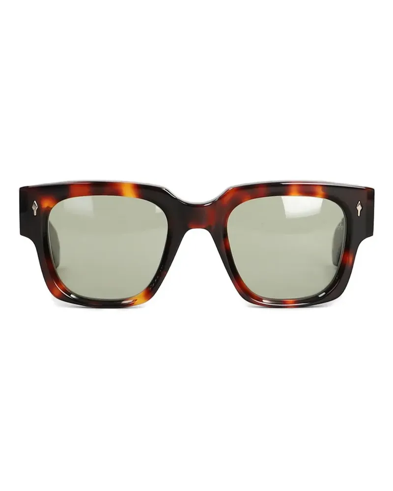 Jacques Marie Mage Enzo square-frame sunglasses - Braun Braun
