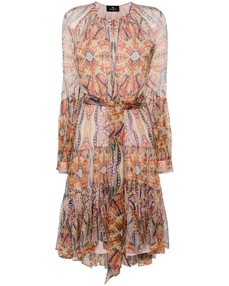 Etro Midikleid mit Print - Nude Nude