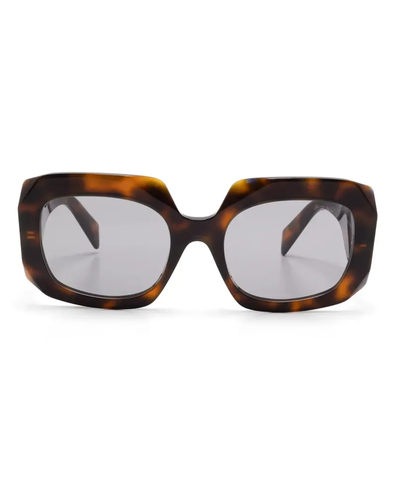 Prada Sonnenbrille mit Oversized-Gestell - Braun Braun