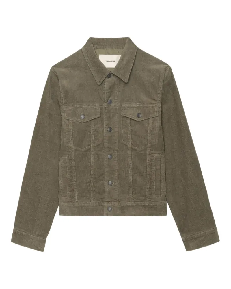 Zadig & Voltaire Hemdjacke aus Cord - Grün Grün