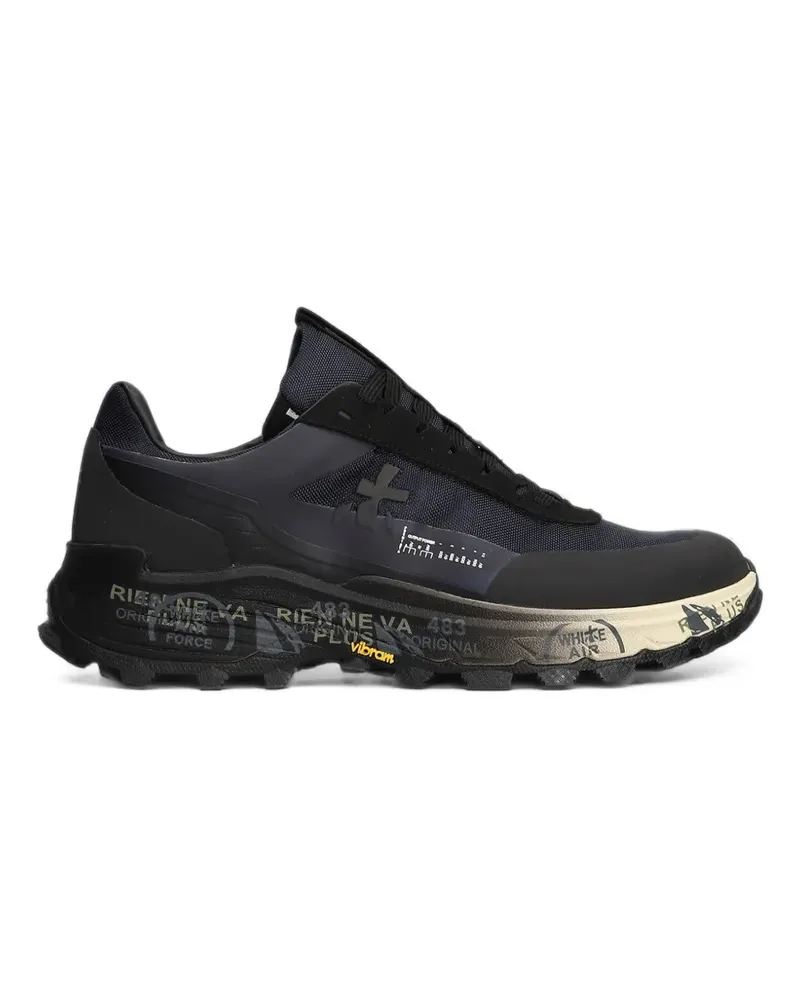 Premiata Devin logo-patch sneakers - Blau Blau