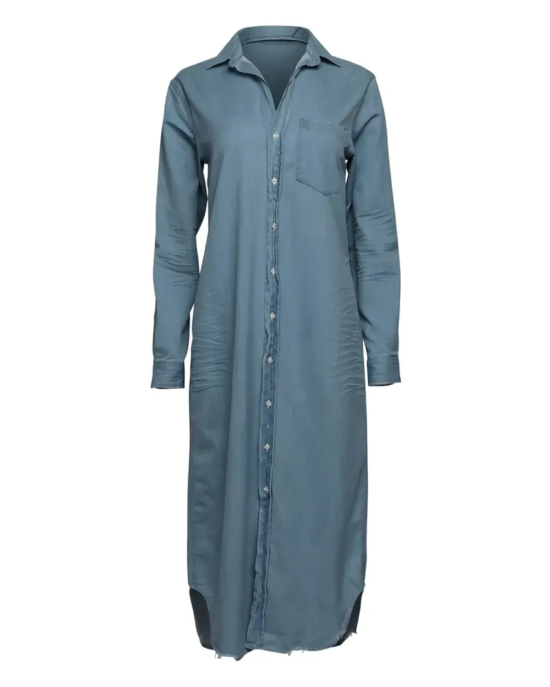 Frank & Eileen Minikleid mit Knopfverschluss - Blau Blau