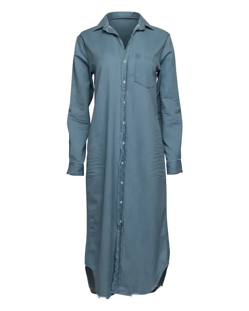 Frank & Eileen Minikleid mit Knopfverschluss - Blau Blau